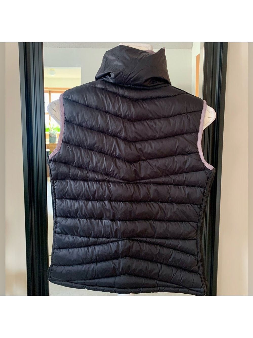 Love Me Now Lilac & Black Reversible Puffer Vest - Picture 5 of 5
